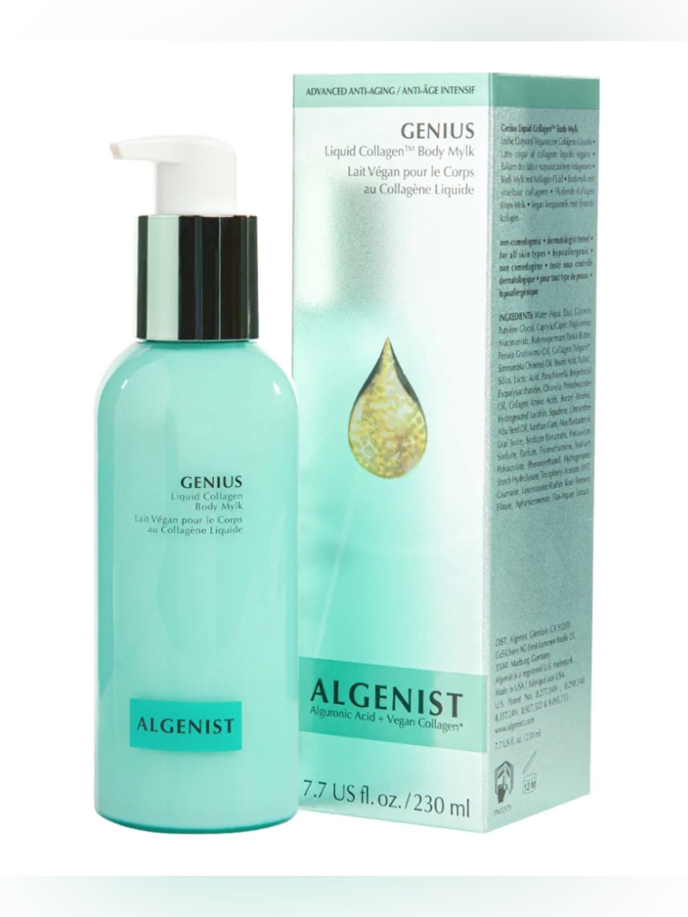 Algenist Genius Liquid Collagen Body Mylk 7.7 fl oz. NIB! MSRP$99‎